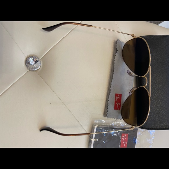 🍉SALE PRICE 🍉 Ray Ban Polarized Brown Aviator Classic B-15 Sunglasses - Picture 13 of 17
